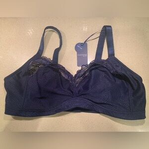 NWT FANTASIE Navy Lace Soft Cup Bra